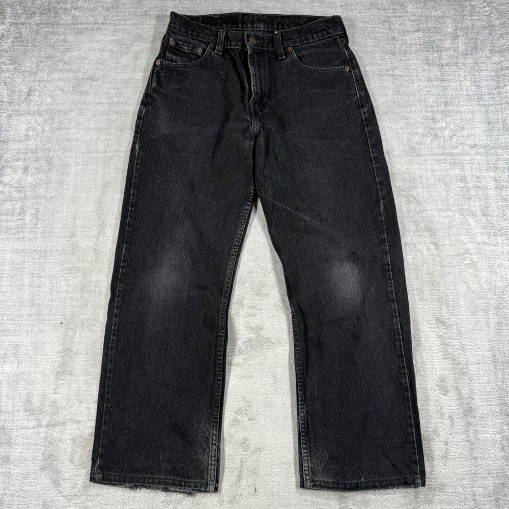 Levis Jeans Women 29 Black Low Rise 542 Wide Leg Vintage 90s Y2K Grunge Baggy